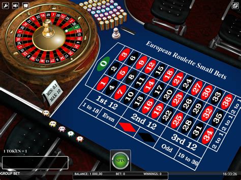 european roulette small bets kostenlos spielen  With 37 pockets ranging from 1-36 and the green 0 pocket, the goal is to predict where the ball will land